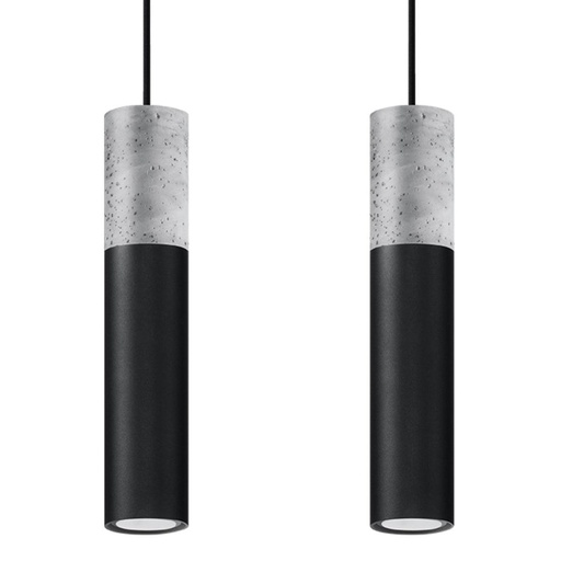 [SL.0651] BORGIO 2 Black Suspension Lamp