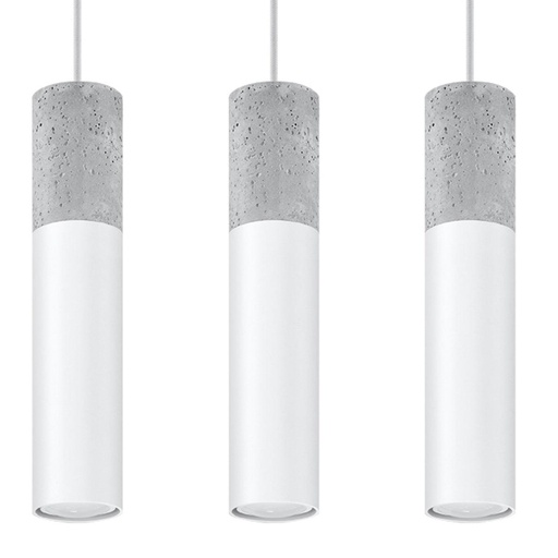 [SL.0649] BORGIO 3L White Suspension Lamp