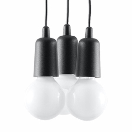 [SL.0573] Lampada a sospensione DIEGO 3 nero