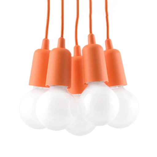 [SL.0586] Lampada a sospensione DIEGO 5 arancione