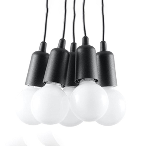 [SL.0574] Lampada a sospensione DIEGO 5 nero