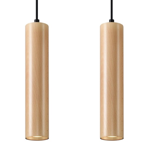 [SL.0637] Lampada a sospensione LINO 2 in legno