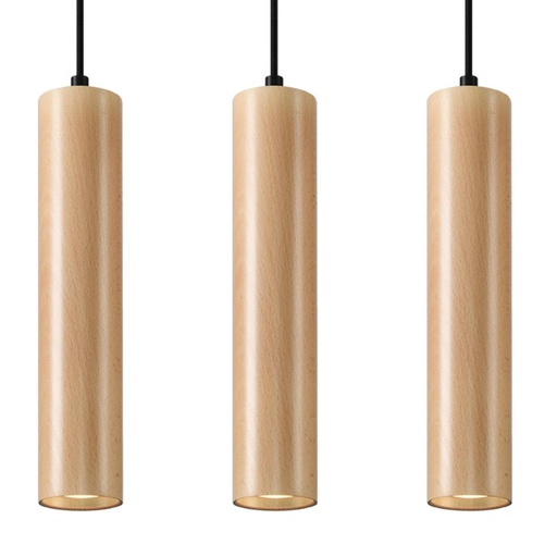 [SL.0638] LINO 3 Lampada a sospensione in legno