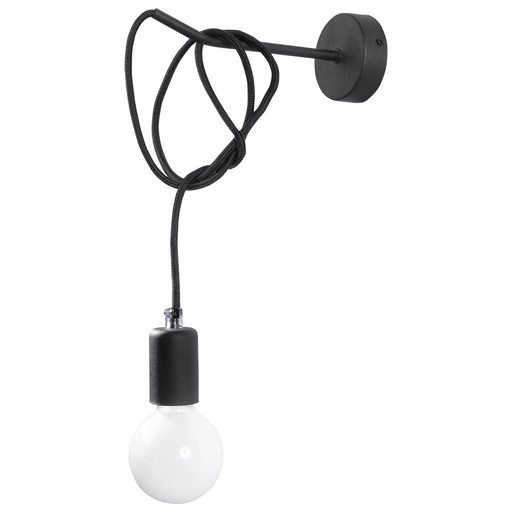 [SL.0373] EDISON wall lamp black