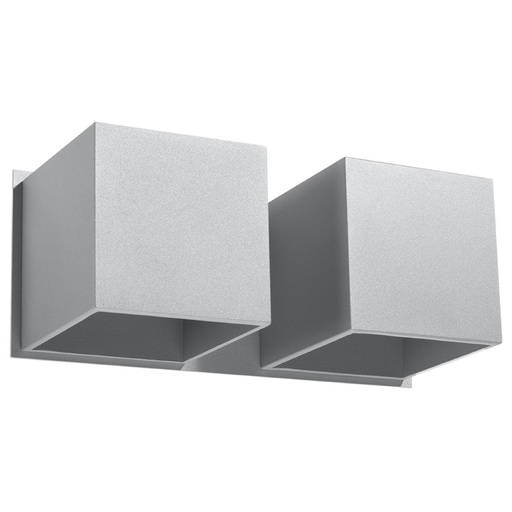 [SL.0658] Lampada da parete QUAD 2 grigio