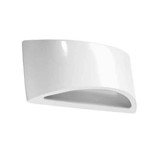 [SL.1048] Lampada da parete verniciata VIXEN bianco lucido