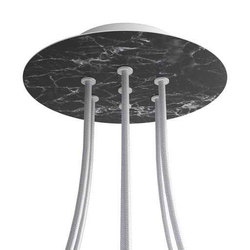 [8057730843904] Rose-One round rosette, diameter 200 mm with 7 holes and 4 side holes