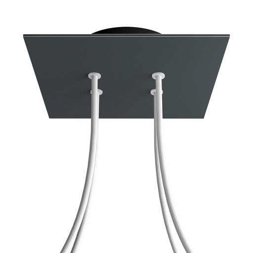 [8050997069407] Rose-One square rosette, 200 mm with 4 holes and 4 side holes