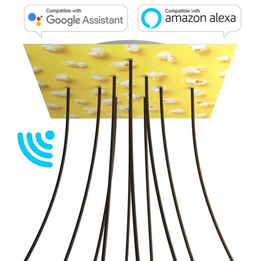 [8057730895088] Rose-One SMART XXL rosette square, 400 mm with 10 holes - compatible