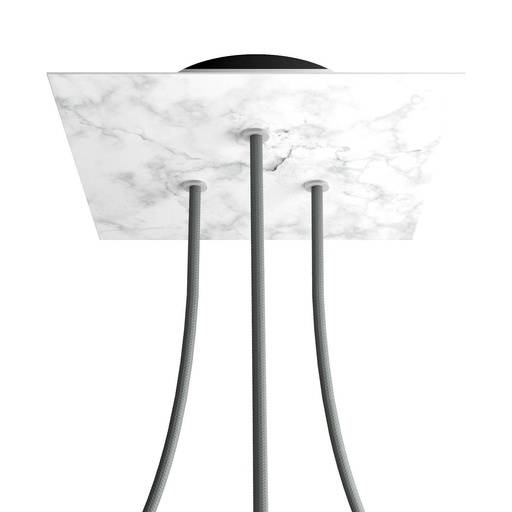 [8050997076887] Rose-One square rosette, 200 mm with 3 holes and 4 side holes