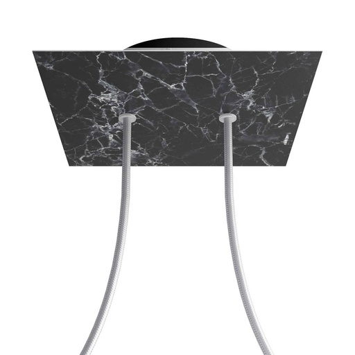 [8050997076412] Rose-One square rosette, 200 mm with 2 holes and 4 side holes