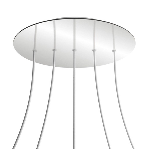 [8050997073213] Rose-One XXL rosette round, diameter 400 mm with 5 holes in line and 4