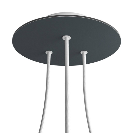 [8050997072384] Rosone Rose-One rotondo, diametro 200 mm con 3 fori e 4 fori laterali