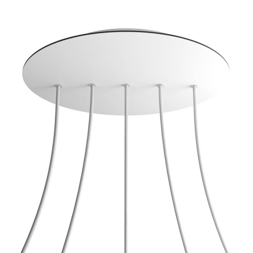 [8057730845496] Rose-One XXL rosette round, diameter 400 mm with 5 holes in line and 4