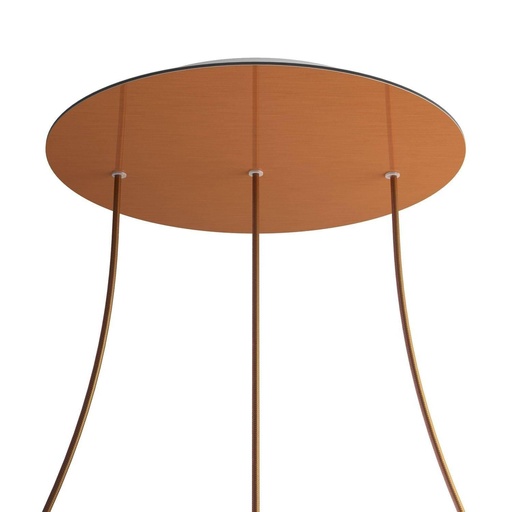 [8057730861557] Rose-One XXL rosette round, diameter 400 mm with 3 holes in line and 4