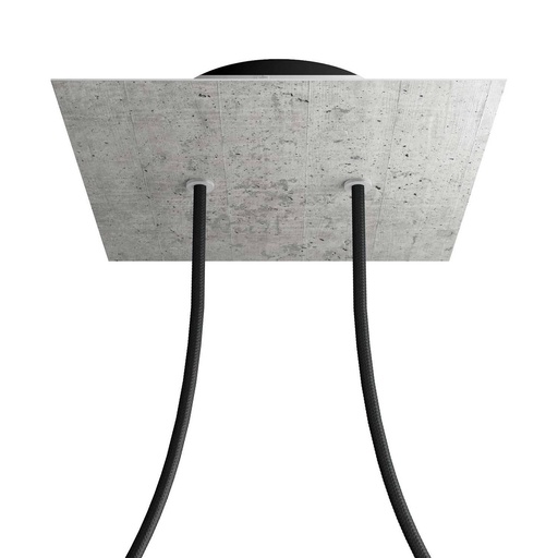 [8050997077334] Rose-One square rosette, 200 mm with 2 holes and 4 side holes