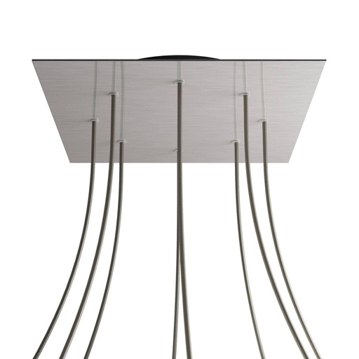 [8050997079017] Rosone XXL Rose-One quadrato, 400 mm con 8 fori e 4 fori laterali