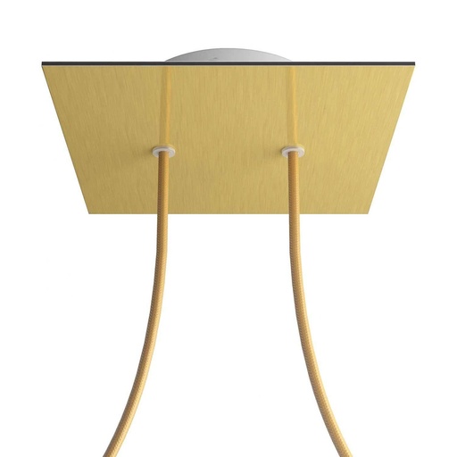 [8057730862653] Rose-One square rosette, 200 mm with 2 holes and 4 side holes