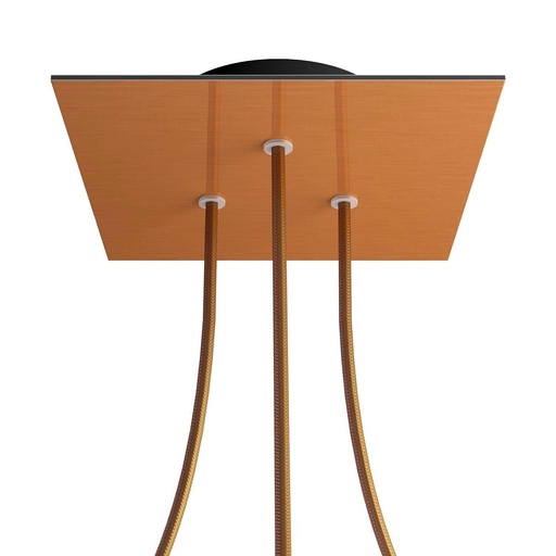 [8050997078263] Rose-One square rosette, 200 mm with 3 holes and 4 side holes