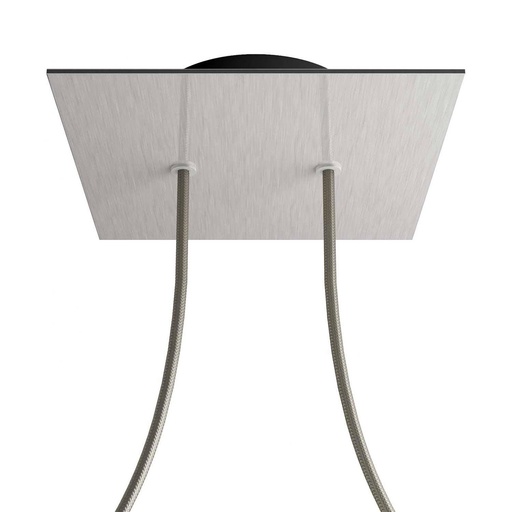 [8050997078713] Rose-One square rosette, 200 mm with 2 holes and 4 side holes