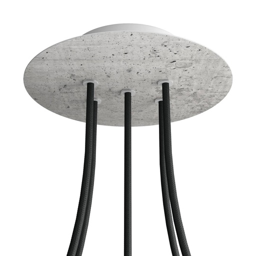 [8057730843461] Rose-One rosette round, diameter 200 mm with 5 holes and 4 side holes