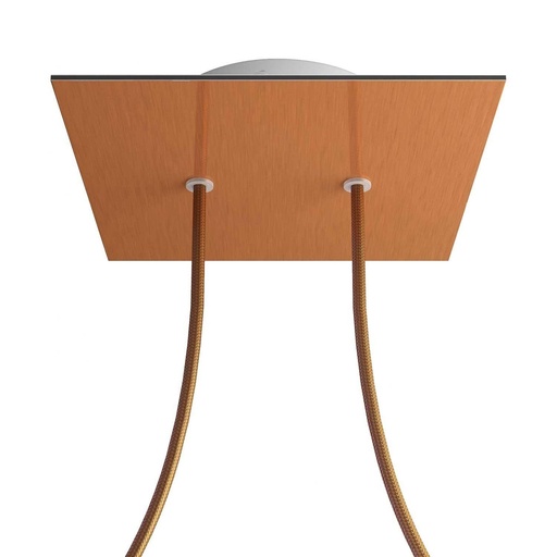 [8057730862660] Rose-One square rosette, 200 mm with 2 holes and 4 side holes