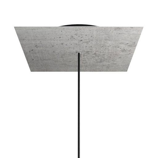 [8050997077556] Rosone XXL Rose-One quadrato, 400 mm con 1 foro e 4 fori laterali