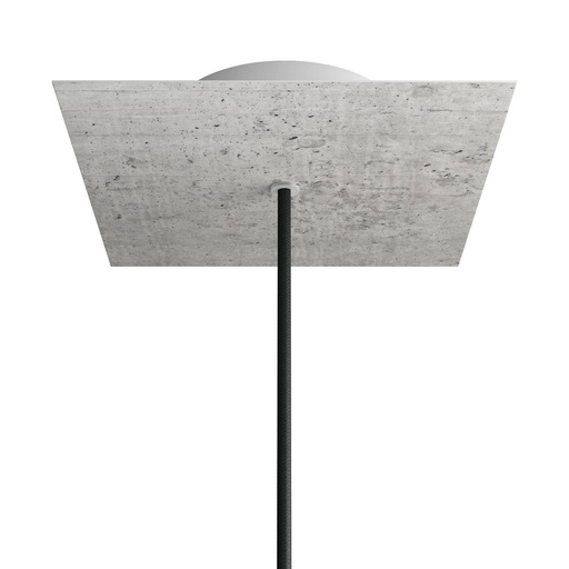 [8057730842440] Rose-One square rosette, 200 mm with 1 hole and 4 side holes