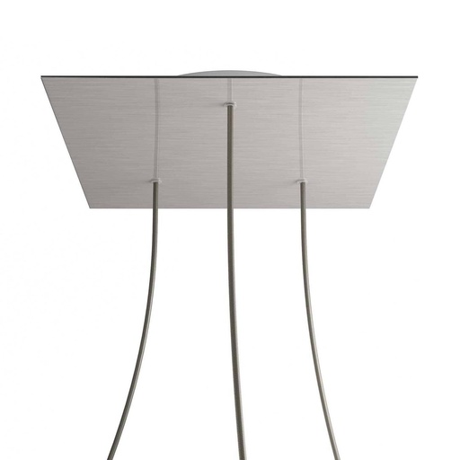 [8057730862042] XXL Rose-One square rosette, 400 mm with 3 holes and 4 side holes