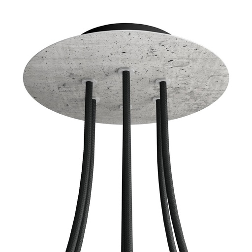 [8050997077303] Rose-One round rosette, diameter 200 mm with 6 holes and 4 side holes
