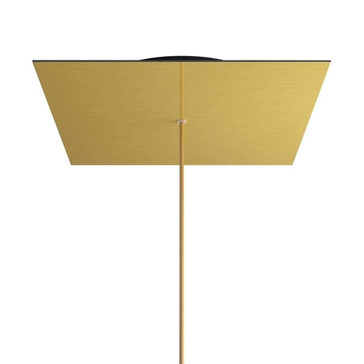 [8050997078010] XXL Rose-One square rosette, 400 mm with 1 hole and 4 side holes
