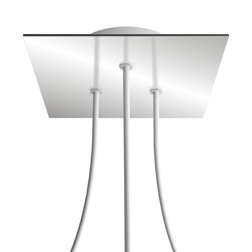 [8050997073077] Rose-One square rosette, 200 mm with 3 holes and 4 side holes