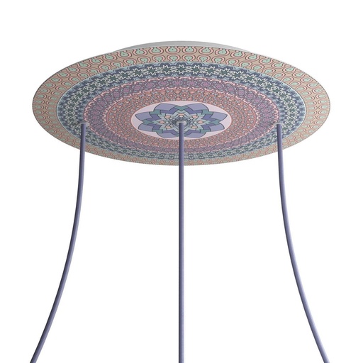 [8057730844680] Rose-One XXL rosette round, diameter 400 mm with 3 holes in line and 4