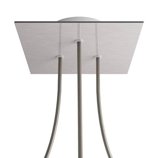 [8057730862707] Rose-One square rosette, 200 mm with 3 holes and 4 side holes
