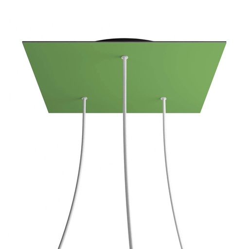 [8050997071585] Rosone XXL Rose-One quadrato, 400 mm con 3 fori e 4 fori laterali