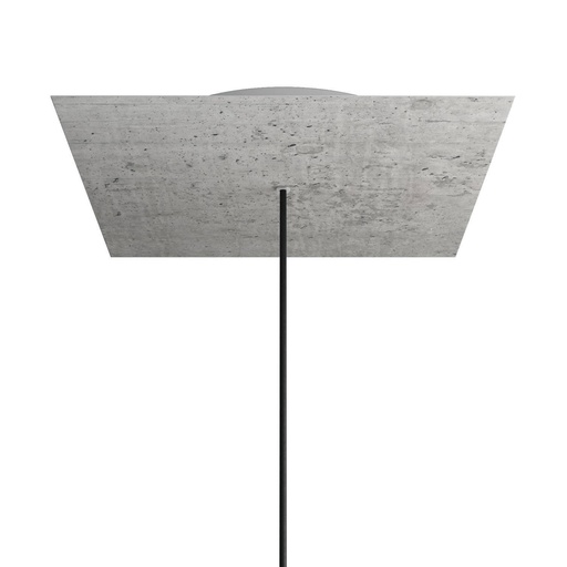 [8057730844284] Rosone XXL Rose-One quadrato, 400 mm con 1 foro e 4 fori laterali