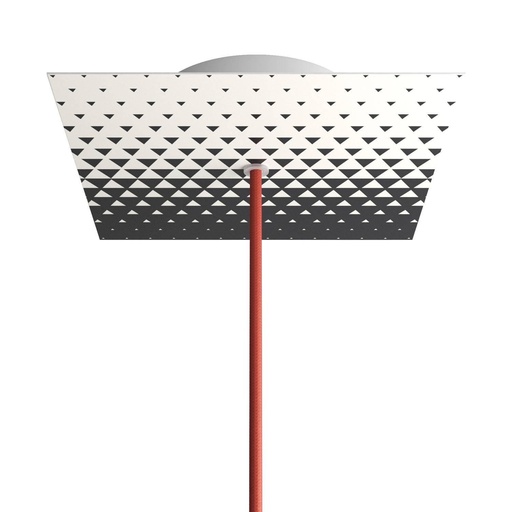 [8057730842495] Rose-One square rosette, 200 mm with 1 hole and 4 side holes - PROMO