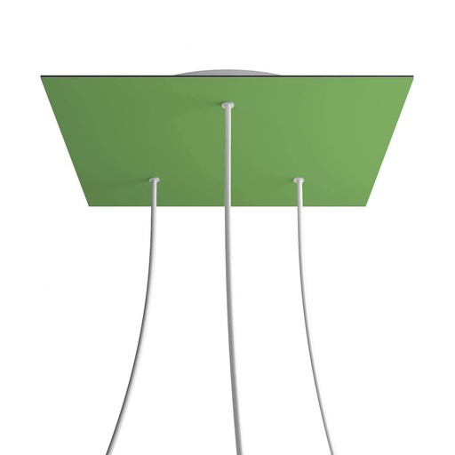 [8050997074807] Rosone XXL Rose-One quadrato, 400 mm con 3 fori e 4 fori laterali