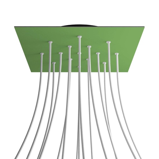 [8050997071547] Rosone XXL Rose-One quadrato, 400 mm con 15 fori e 4 fori laterali