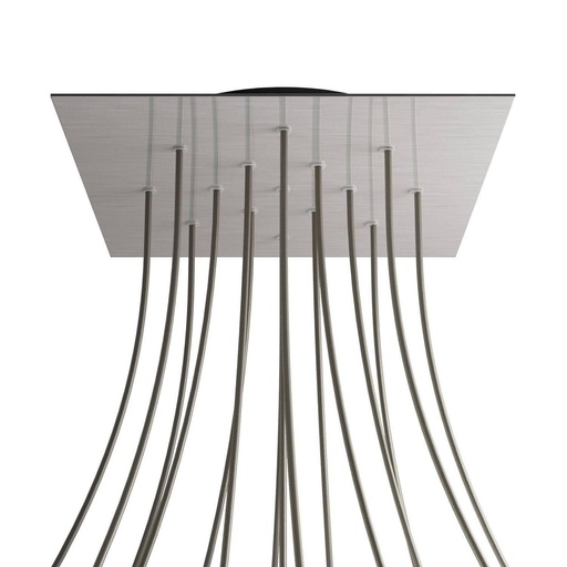 [8050997079079] Rosone XXL Rose-One quadrato, 400 mm con 15 fori e 4 fori laterali