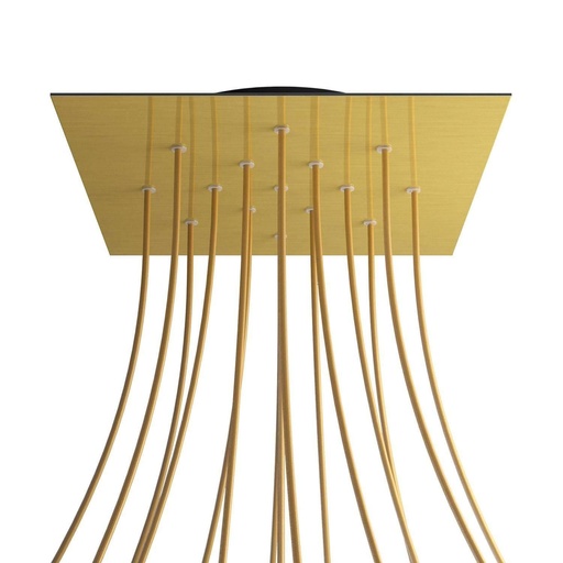 [8050997078157] Rosone XXL Rose-One quadrato, 400 mm con 15 fori e 4 fori laterali