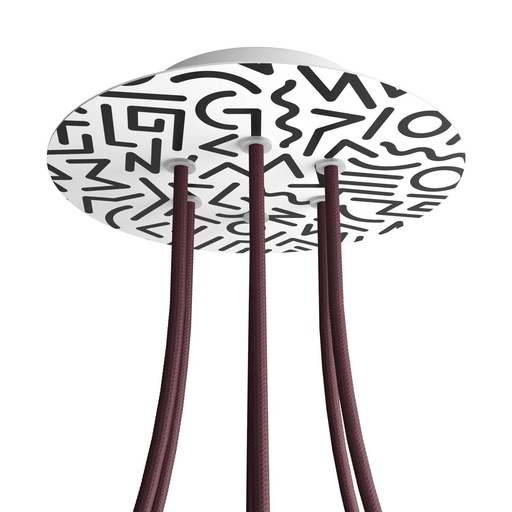 [8057730843713] Rosone Rose-One rotondo, diametro 200 mm con 6 fori e 4 fori
