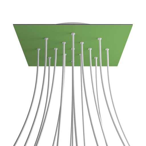 [8050997074760] Rosone XXL Rose-One quadrato, 400 mm con 15 fori e 4 fori laterali