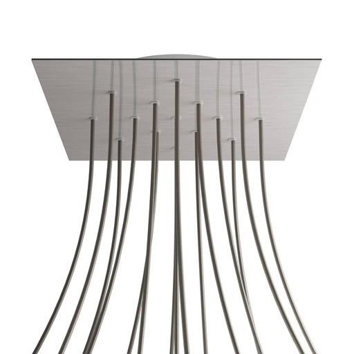 [8057730862370] Rosone XXL Rose-One quadrato, 400 mm con 15 fori e 4 fori laterali
