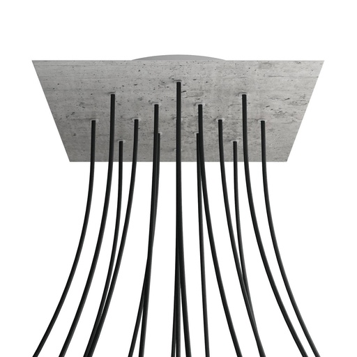 [8057730847506] Rosone XXL Rose-One quadrato, 400 mm con 15 fori e 4 fori laterali