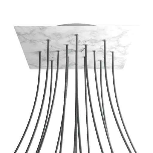 [8057730847490] Rosone XXL Rose-One quadrato, 400 mm con 15 fori e 4 fori laterali