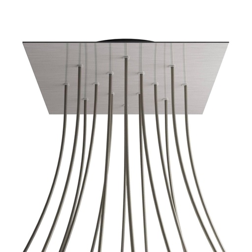 [8050997079062] Rosone XXL Rose-One quadrato, 400 mm con 14 fori e 4 fori laterali