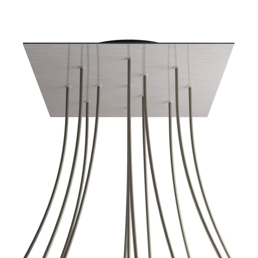 [8050997079055] Rosone XXL Rose-One quadrato, 400 mm con 12 fori e 4 fori laterali