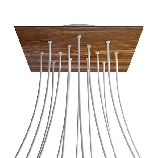 [8050997071998] Rosone XXL Rose-One quadrato, 400 mm con 14 fori e 4 fori laterali