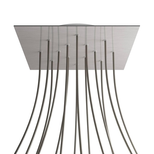 [8057730862349] Rosone XXL Rose-One quadrato, 400 mm con 14 fori e 4 fori laterali